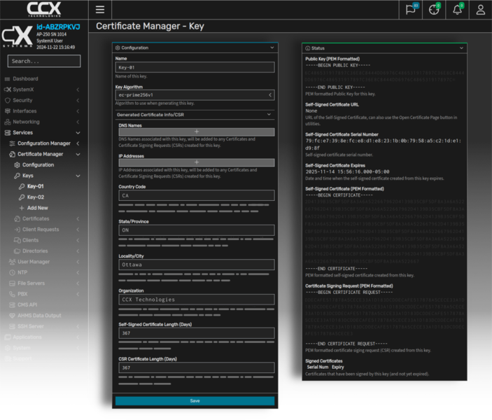 SystemX Key GUI