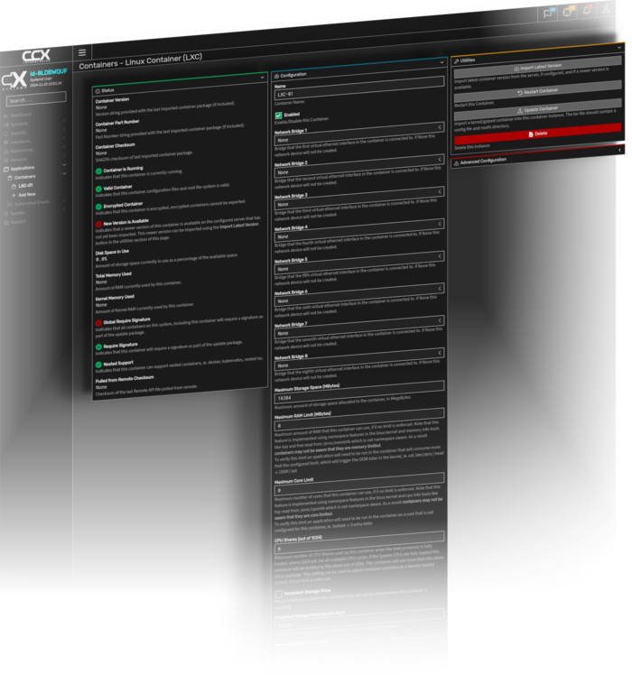 SystemX Hosting Container