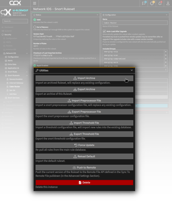 SystemX NIDs Ruleset