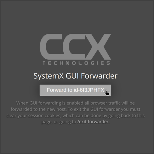 SystemX GUI Forwarder